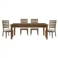 Homelegance Tigard Espresso Finish Dining Set with 4 Chairs