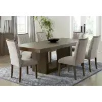 Homelegance Brookings Rich Brown Finish Dining Set with 6 Chairs