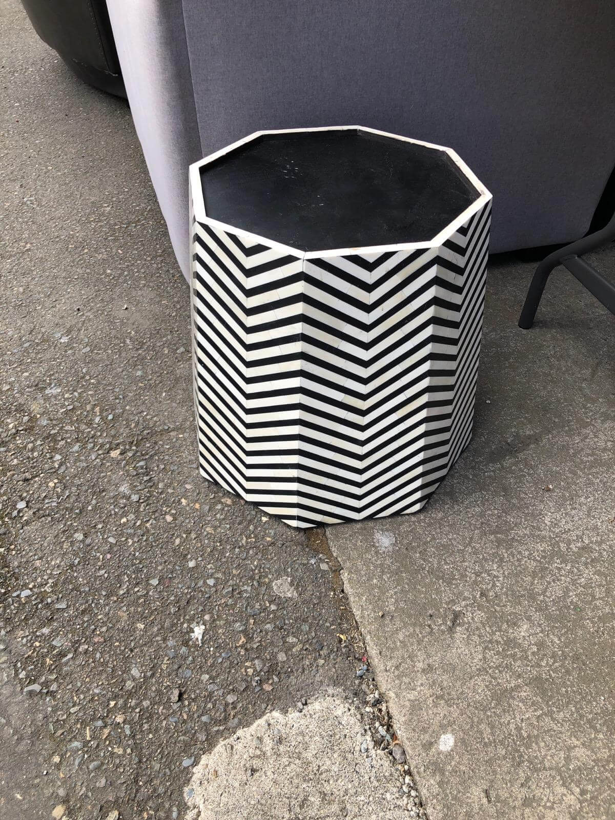 Black & White Outdoor Table