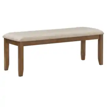 Homelegance Counsil Beige & Maple Finish Bench