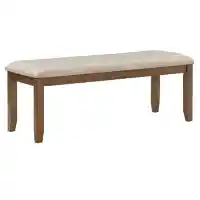Homelegance Counsil Beige & Maple Finish Bench