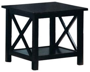 Coaster Merlot Finish Side Table with X Accents