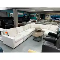 Jonathan Louis Gypsy Cream Fabric 5-Piece Sectional with Right-Hand Chaise