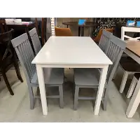 Stanley Ranger White & Grey Dining Set with 4 Chairs