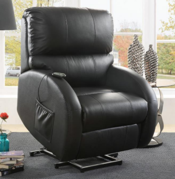Coaster Black Leather Power Lift Chair/Recliner