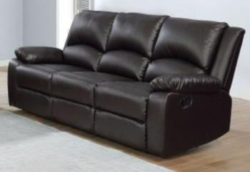 Coaster Boston Brown Faux Leather Reclining Sofa