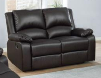Coaster Boston Brown Faux Leather Reclining Loveseat