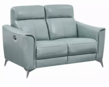 Coaster Alberta Seafoam Leather Power Reclining Loveseat
