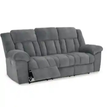 Ashley Taylor Slate Dual Power Reclining Sofa