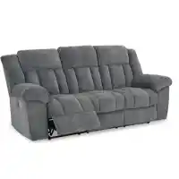 Ashley Taylor Slate Dual Power Reclining Sofa