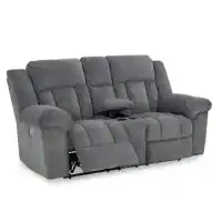 Ashley Taylor Slate Dual Power Reclining Console Loveseat