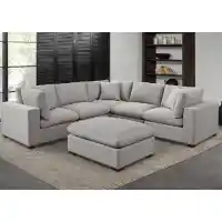 Living Style Lowell Grey Fabric 6-Piece Sectional