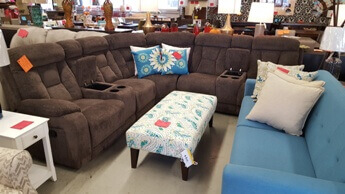 Homelegance Rosnay Plush Brown Tweed 3-Piece Reclining Sectional with 2 Consoles
