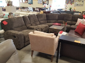Homelegance Shreveport Chocolate Chenille 6-Piece Reclining Sectional with Console
