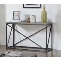 Coaster Sonoma Grey Console Table with Metal Base