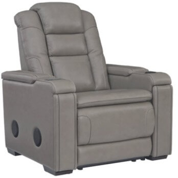 Ashley Bourne Leather Power Recliner 