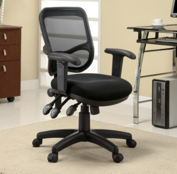 Coaster Premium Black Mesh Back Office Chair