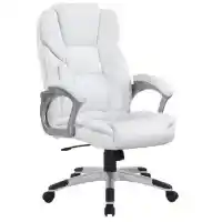 Coaster Wilson White Faux Leather Adjustable Desk Chair