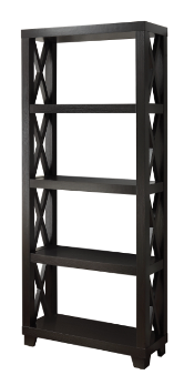 Coaster Humfrey Cappuccino Finish Bookcase with X Side Accents
