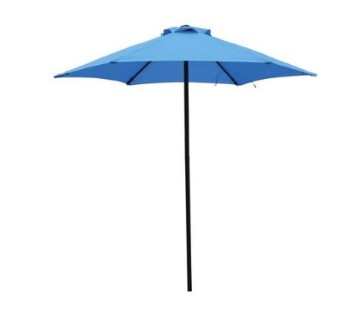 7.5-Foot Blue Outdoor Umbrella with Metal Pole