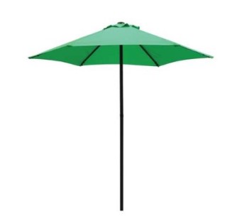 7.5-Foot Green Outdoor Umbrella with Metal Pole