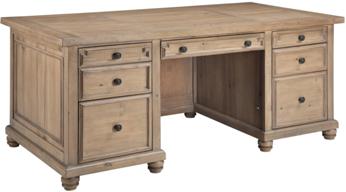 Coaster Rustic Smoke Hardwood Executive Desk