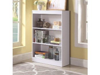 Coaster White 3-Shelf Bookcase