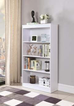 Coaster White 4-Shelf Bookcase