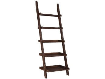 Coaster Dark Walnut Ladder Style Bookcase