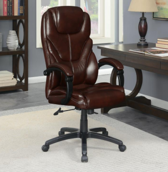 Coaster Premium Dark Brown Leatherette Office Chair