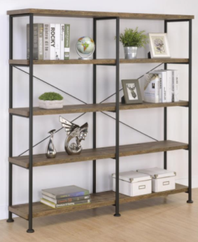 Coaster Analiese Rustic Oak Wide Bookcase
