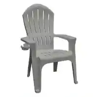 Outdoor Premium Grey Resin Frame Adirondack Chair