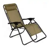 Tan Zero Gravity Outdoor Recliner