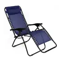 Navy Blue Zero Gravity Outdoor Recliner