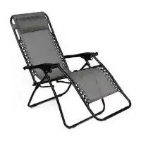 Grey Zero Gravity Outdoor Recliner