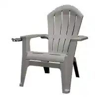 Outdoor Deluxe Grey Resin Frame Adirondack Chair