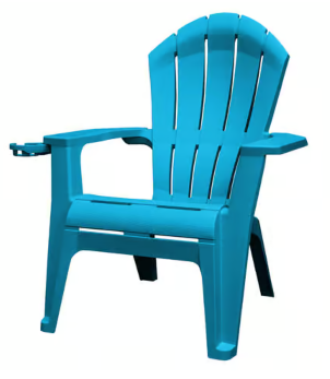 Outdoor Deluxe Pool Blue Resin Frame Adirondack Chair
