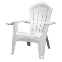 Outdoor Premium White Resin Frame Adirondack Chair