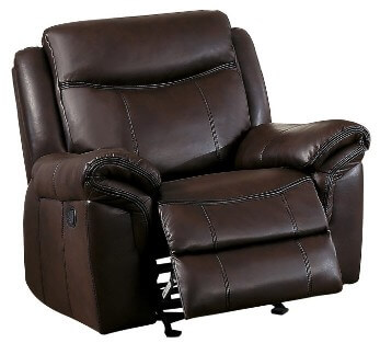 Homelegance Aram Dark Brown Air Hyde Glider/Recliner