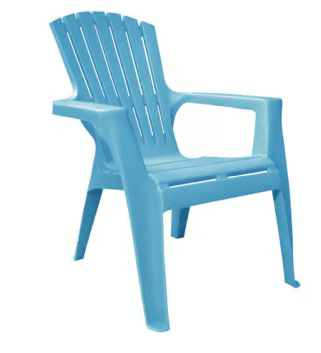 Blue Kids Plastic Adirondack Chair