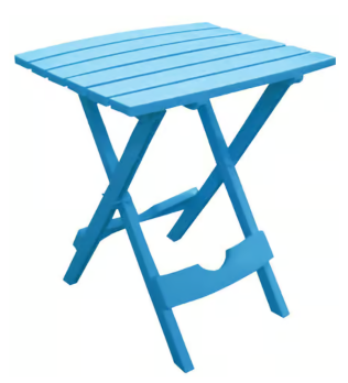Outdoor Blue Resin Folding Table