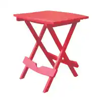 Outdoor Red Resin Folding Table