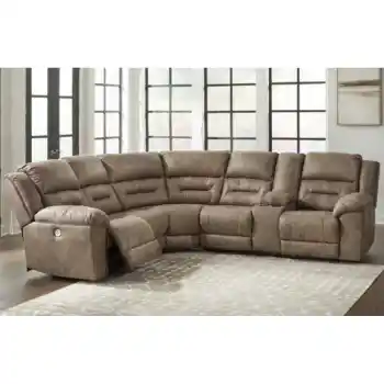 Ashley Raven 3-Piece Power Reclining Sectional with Right-Hand Console