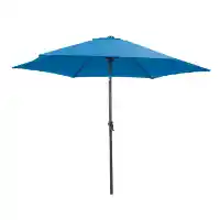 9-Foot Royal Blue Tilt Outdoor Umbrella with Metal Frame