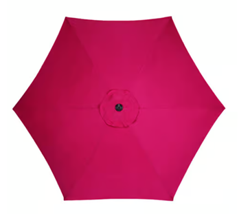 9-Foot Bright Red Tilt Outdoor Umbrella with Metal Frame