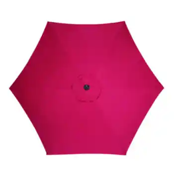 9-Foot Bright Red Tilt Outdoor Umbrella with Metal Frame