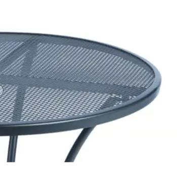 Outdoor Black Metal Round Bistro Table