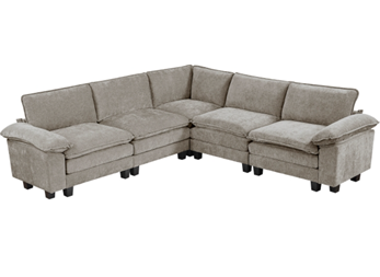 Homelegance Dublin Pewter 5-Piece Modular Sectional