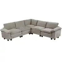 Homelegance Dublin Pewter 5-Piece Modular Sectional
