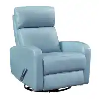 Homelegance Sorrento Sky Blue Leather Swivel Glider/Recliner